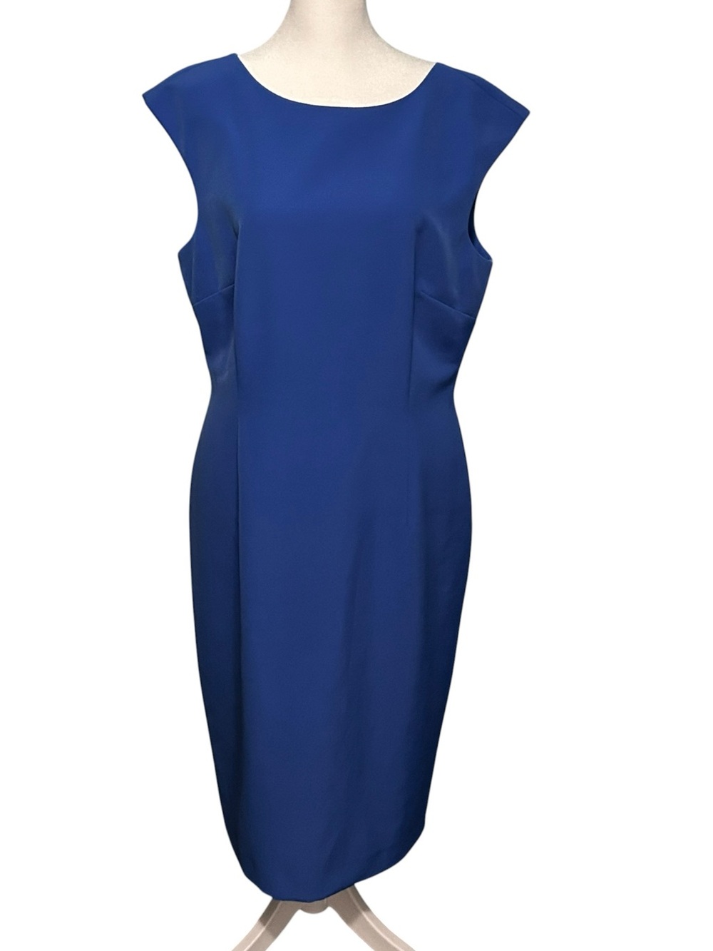 ANTONIO MELANI Cobalt Blue Midi Sheath Dress